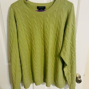 Lime green cashmere sweater size large